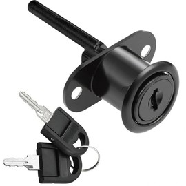 2 Piece Cabinet Plunger Lock Furniture Desk Drawer Plunger Locks Cupboard Cam Lock with Key for Filing Cabinets Wardrobe Display Cabinet Furniture