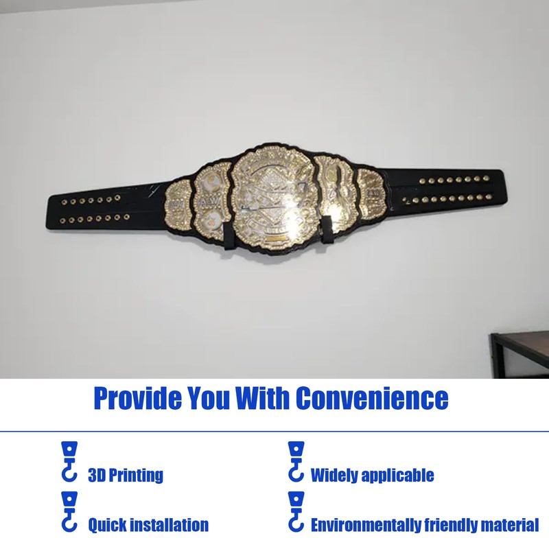 SUNUCO Wrestling Championship Belt Display Holder for Wall, Belt Horizontal