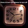 Tinload 5.5" Large Analog Alarm Clock Silent Non Ticking, Gentle