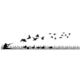 Goose Hunting Field Hunting Scene Window Kit Truck Window Kit Goose Hunting Decals for car 1700 by Waterfowldecals (White)