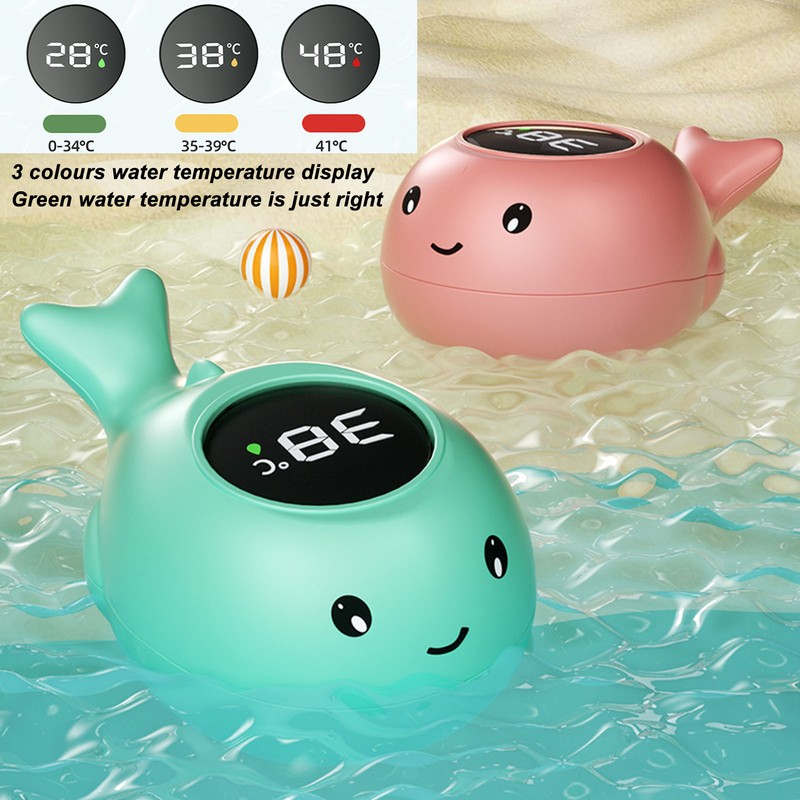 Whale Bath Temperature Tester Digital Waterproof Lovely Infant Bath Temperature