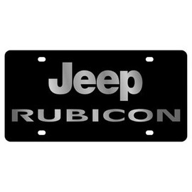 Eurosport Daytona- Compatible with -, Jeep Rubicon - Carbon Steel License Plate