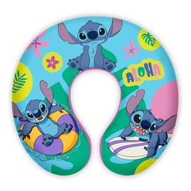 Seven Polska Comfortable Kids Neck Pillow - Colourful Neck Roll "Stitch" for Travel & Home