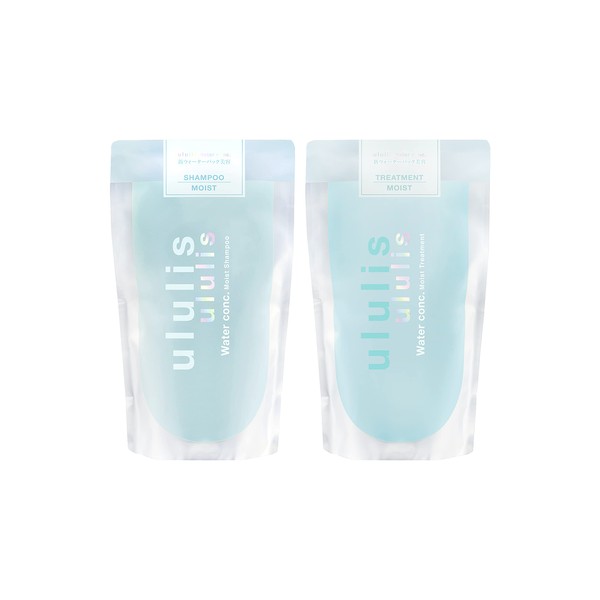 ululis Shampoo and Treatment Refill Set, Moisturizing Blue, Water Conc