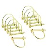 INCREWAY 10 Pcs 7mm Heavy Duty Safety Coupler Shaft Locking Pin Wire Lock Pin, Hitch Pto Pin Round Loop Wire Lock Trailers Pin for Farm Lawn Garden