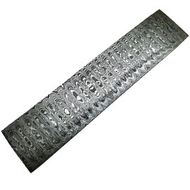 Handmade Ladder Pattern Damascus Steel Billet Bar – Premium Knife Making Steel for Bladesmiths & Custom Knives (10" inches)