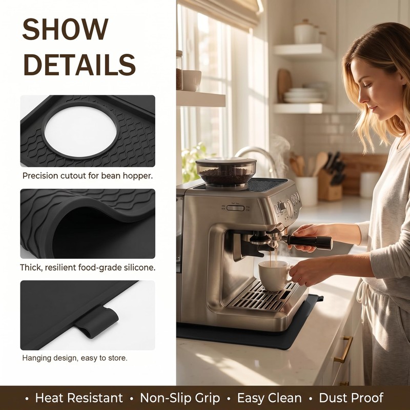 Tamping Mat & Sliding Mat for Breville Espresso Machine 870XL