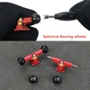 DisplayMore 19PCS Fingerboard Skateboard Bearing Wheels Tool Set, 30mm Red