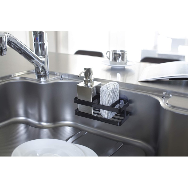 山崎実業 スポンジ&ボトルホルダー ブラック 約W18×D8×H6cm タワー 6772