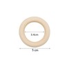 HIGHROCK Wooden Rings, 20 PCS Unfinished Natural Solid Wooden Loops