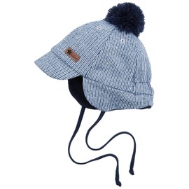 Sterntaler Baby Boys' Peaked Cap, Blue (Atlantic 307)