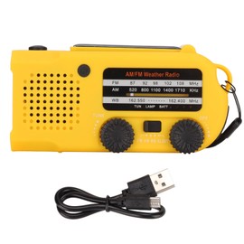 XSY299 Solar Emergency Radio Automatic Alert Portable Hand Crank NOAA/AM/FM Radio with 5000mAh Mobile Power for Outdoor