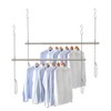 Hanging Closet Rod, Adjustable Width and Height Closet Rods Extender,