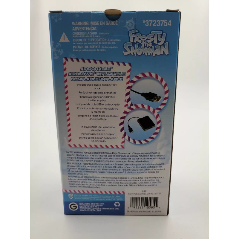 Gemmy 22" FROSTY the SNOWMAN Airblown Inflatable Christmas NIB USB