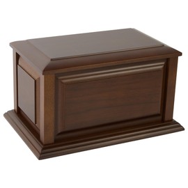 WEVOIRD Handcrafted Extra Large Wooden Funeral Cremation Urn Box for Adult Human Ashes up to 320lbs