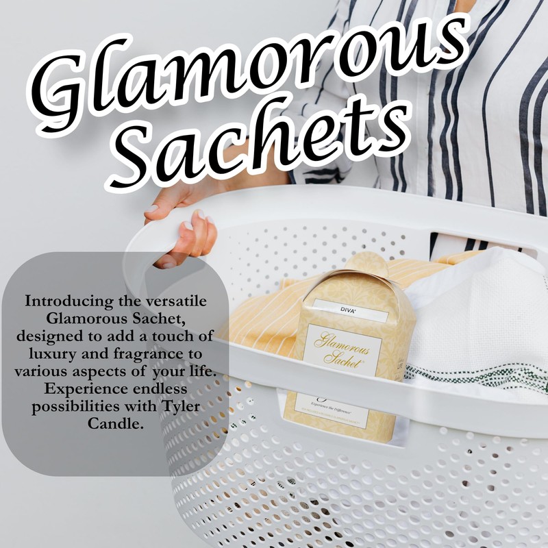 Tyler Candle Diva Dryer Sachets, 8 Glamorous Reusable Dryer Sachets,