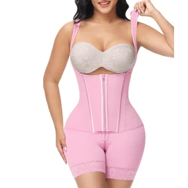 M MYODRESS Fajas Colombianas Moldeadoras Fajas moldeadoras para control de abdomen, faja moldeadora para postcirugía, Rosado, L