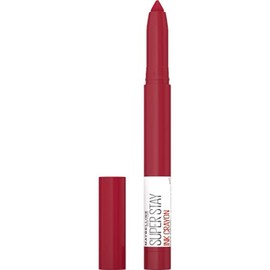Maybelline New York SuperStay Ink Crayon Matte Long Wear & Lasting Lipstick Makeup, with Built-in Sharpener, 125 Check Yourself, 0.04 Oz