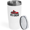 Kart Racing White Viking Tumbler 20oz - Pit Crew -
