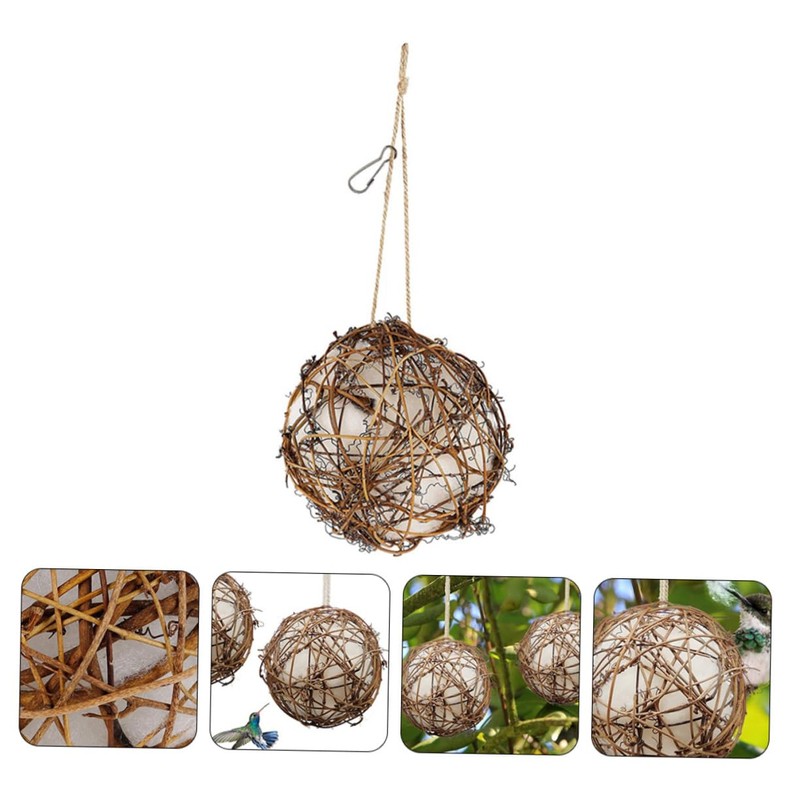 Sosoport 2 Pcs Lightweight Bird Feeding Nest Hanging Bird Feeding