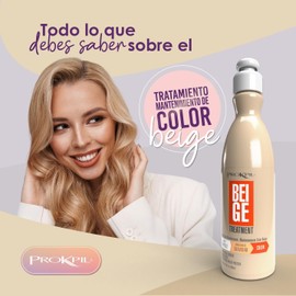 Prokpil Beige Color Treatment Maintenance 10.1oz | Beige Almendra, Tratamiento Color, Nuance, Light Blond Hair, Matizante Rubio