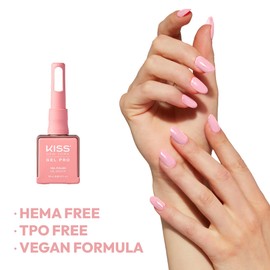 Kiss New York Gel Nail Polish Soak Off UV LED Gel Polish 10mL Nail Art Salon Manicure DIY HEMA FREE, TPO FREE, Made in USA (Pink Skies)
