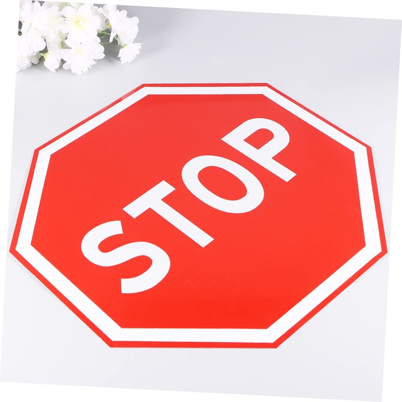 Tofficu 1pc Stop Traffic Sign Road Sign for Use Vintage