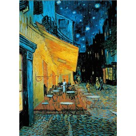 Puzzle 1000 Pieces Adult Cafe Terrace at Night by Vincent Van Gogh 70 x 50 cm Puzzles for Adults Classic Puzzles 1000 Pieces Adults Van Gogh Puzzles Heavy Adults Children