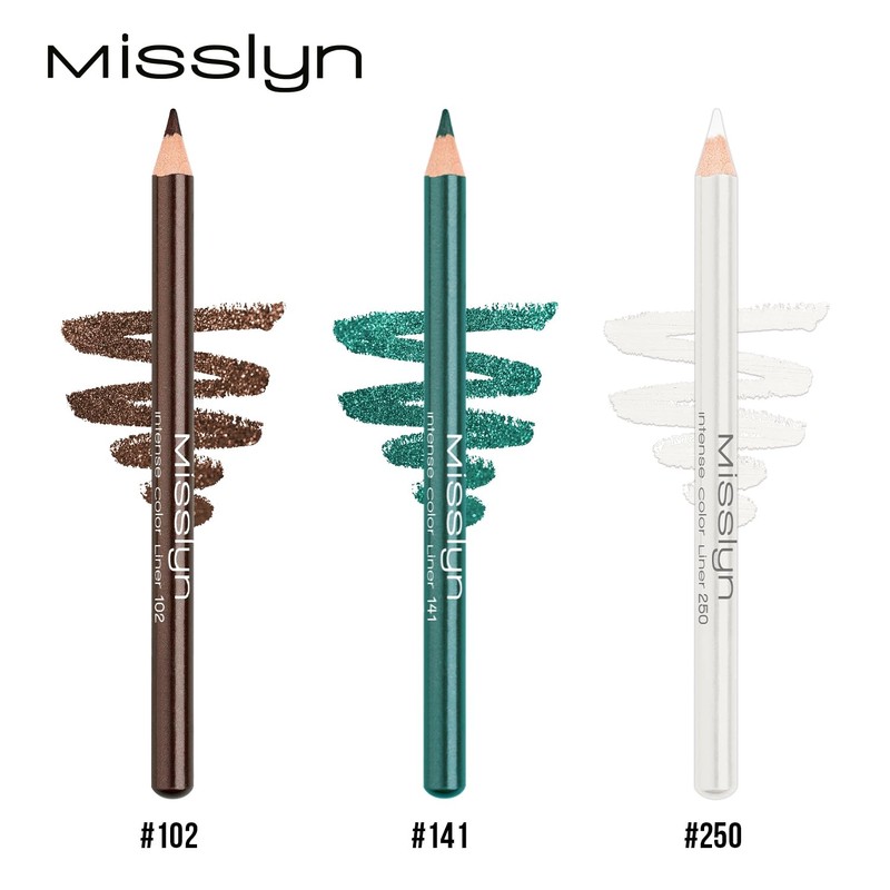 Misslyn 3 x Smudge Free Eyeliner Eyeliner for Intense and