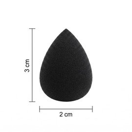 12 PCS Mini Makeup Sponge, Black Small Beauty Sponge Blender Set for Foundation, Powder, Concealer Highlight,and Eye Shadow