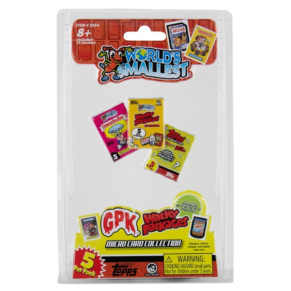 Worlds Smallest Topps Micro Card Collection, GPK and Wacky Packages Micro Stickers