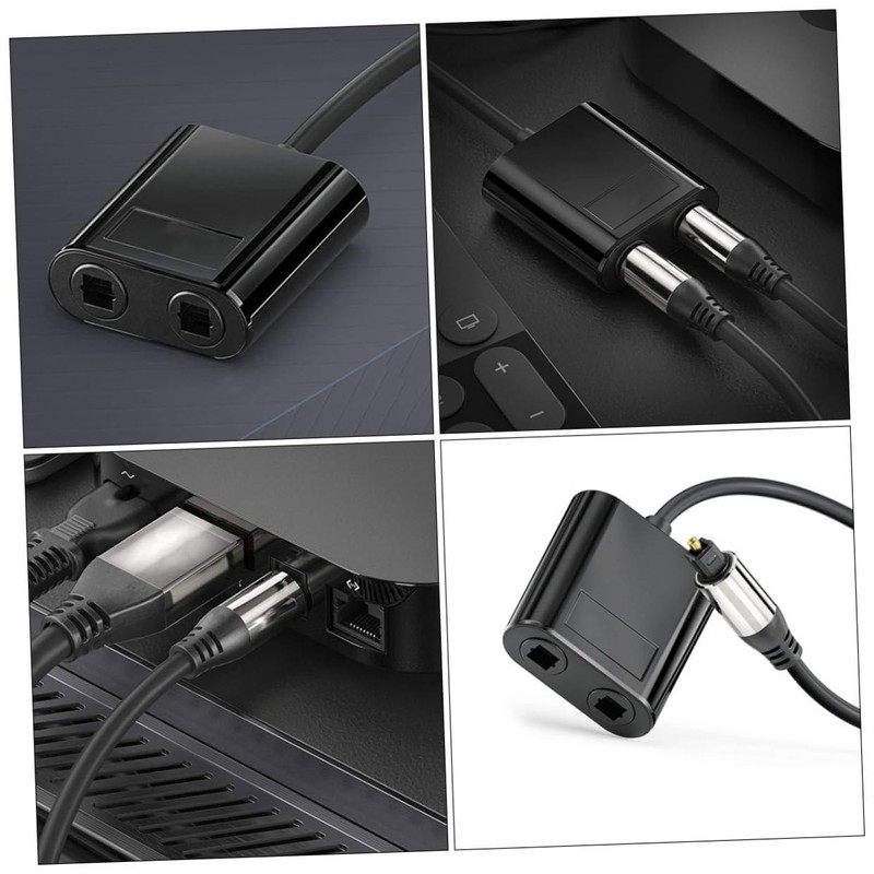 SHINEOFI Convenient Audio Splitter Out Optical Fiber Connector for Home