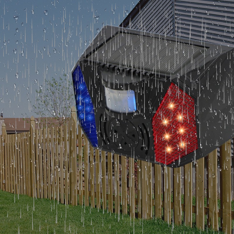 Solar Alarm Lamp IP65 Waterproof Infrared Siren Sound Light Alert