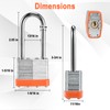 6pcs Solid Keyed Alike Padlock with 12 Same Keys &