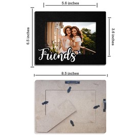 Wooden Picture Frame For 4"X6" For Friends, Minimalism Black Tabletop And Wall Decor, Gifts For Best Friends, Farmhouse Home Living Room Office & Home Décor - B04