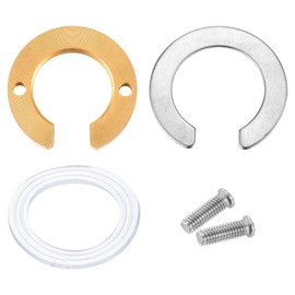 sourcing map 1 Pcs 1.26 Inch x 0.2 Inch C Type Faucet Fixing Bracket, Bracket Faucet Accessories, Washer Accessory Tool, Faucet Mounting Nut for Kitchen, Bathroom, Yellow