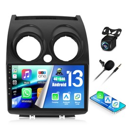 CAMECHO 4+64G Android 13 Car Stereo for Nissan Rogue 2007-2015 9 Inch Touch Screen in-Dash GPS Head Unit with CarPlay & Android Auto Bluetooth DSP/GPS WiFi 32EQ+ AHD Backup Camera