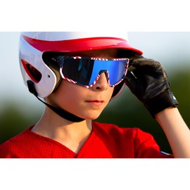 MVPTGRS Youth Baseball Sunglasses for Boys Girls Age 8-14 TR90 Frame Kids Sport Sunglasses for Softball Cycling Baseball Golf