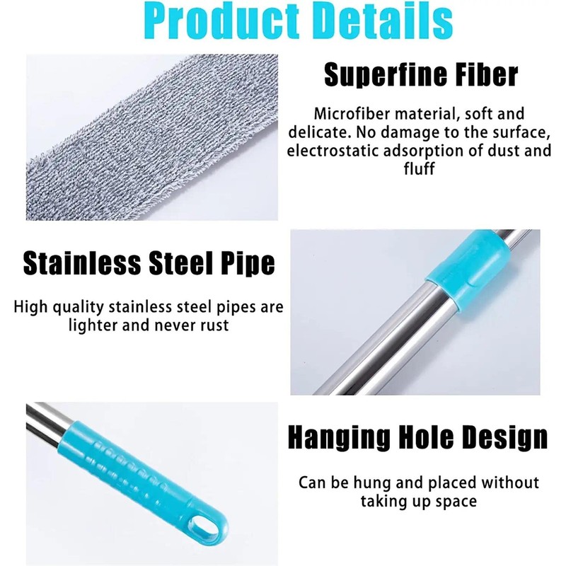 Retractable Gap Dust Clean Under Appliance Microfiber Duster Dust Cleaning
