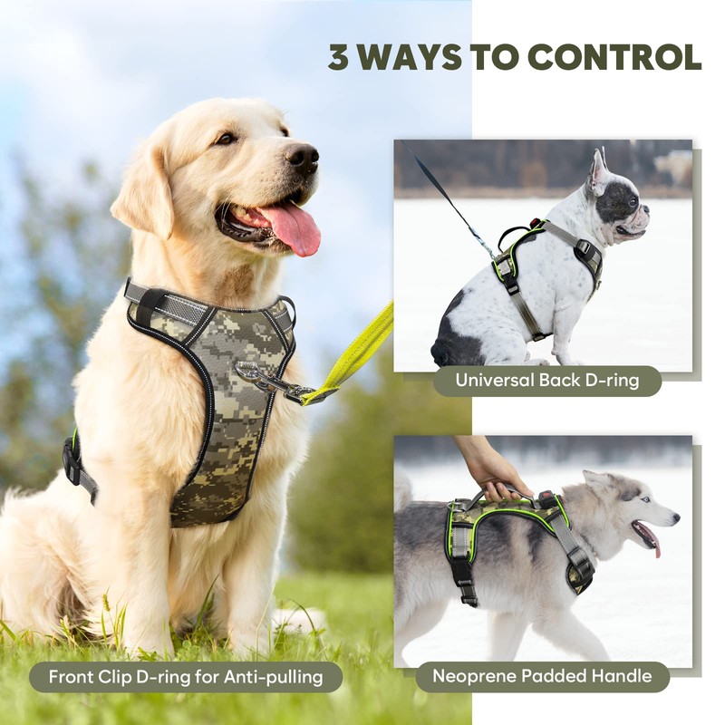 Light Up Dog Harness No Pull LED Harness, Escape Proof