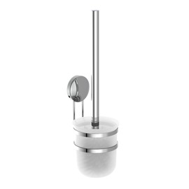 EISL mounting, without drilling, wall, set, hanging, toilet brush holder, chrome, Stainless Steel Plastic, 37cm Höhe