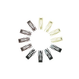 Dofash Double Grips 4.5CM/1.77 Inch Small Hair Clips Hair Barrettes Snap Clips Metal Accessories For Woman-6 Count (Black)