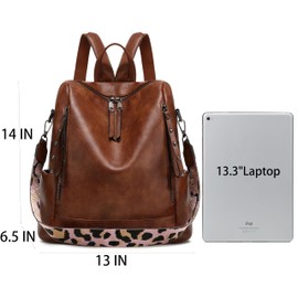 sqlp Backpack Purse for Women Travel Backpack Womens Leather Backpack Fashion Purse Backpack Woman Designer Shoulder Bags Brown