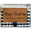Merry Christmas Ya Filthy Animal Doormat, Premium Thick Coir, Durable