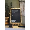 Letter Board THE ORIGINAL Black Felt Board with Stand, Built-in