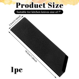 7 Inch Universal Knife Covers or Sleeves, Knife Sheath, Black ABS Knives Blade Guard Cover, Knives Edge Guard for Home Kitchen Travel Protection (7 Inch)