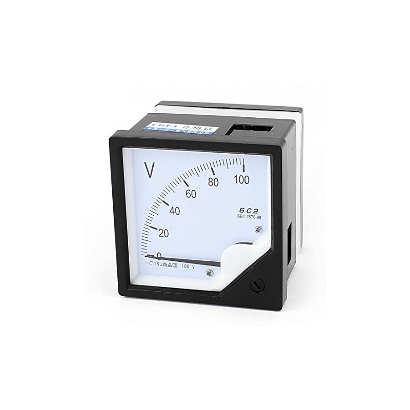 sourcing map DC 0-100V Analog Panel Voltmeter Voltage Meter Measurement