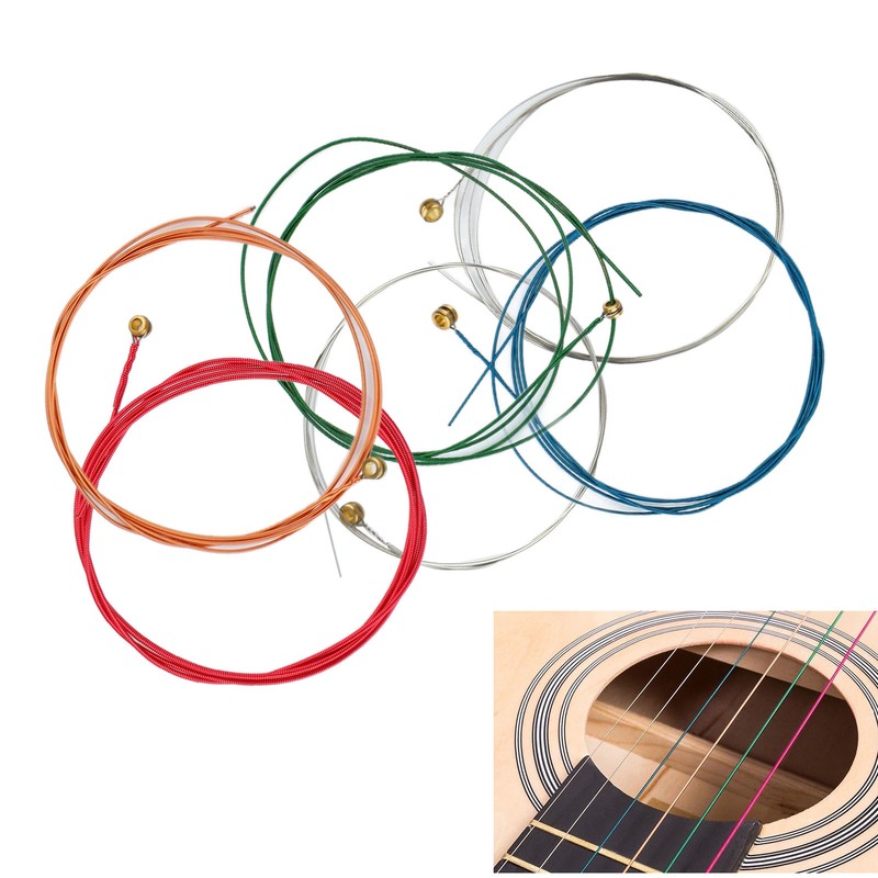 6PCS Guitar String Musical Instrument Accessory Acoustic Guitar String Replacement