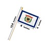 West Virginia State Handheld Stick Flag 4x6 Inch 12 Pack