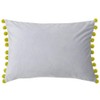 Riva Paoletti Fiesta Rectangular Cushion Cover Multicoloured Pompom Edges-Soft Velvet